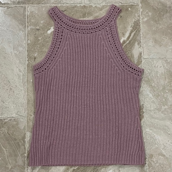 NWT Lucky Brand Knit Rib Sweater Tank Mauve (Size S) - Picture 4 of 6